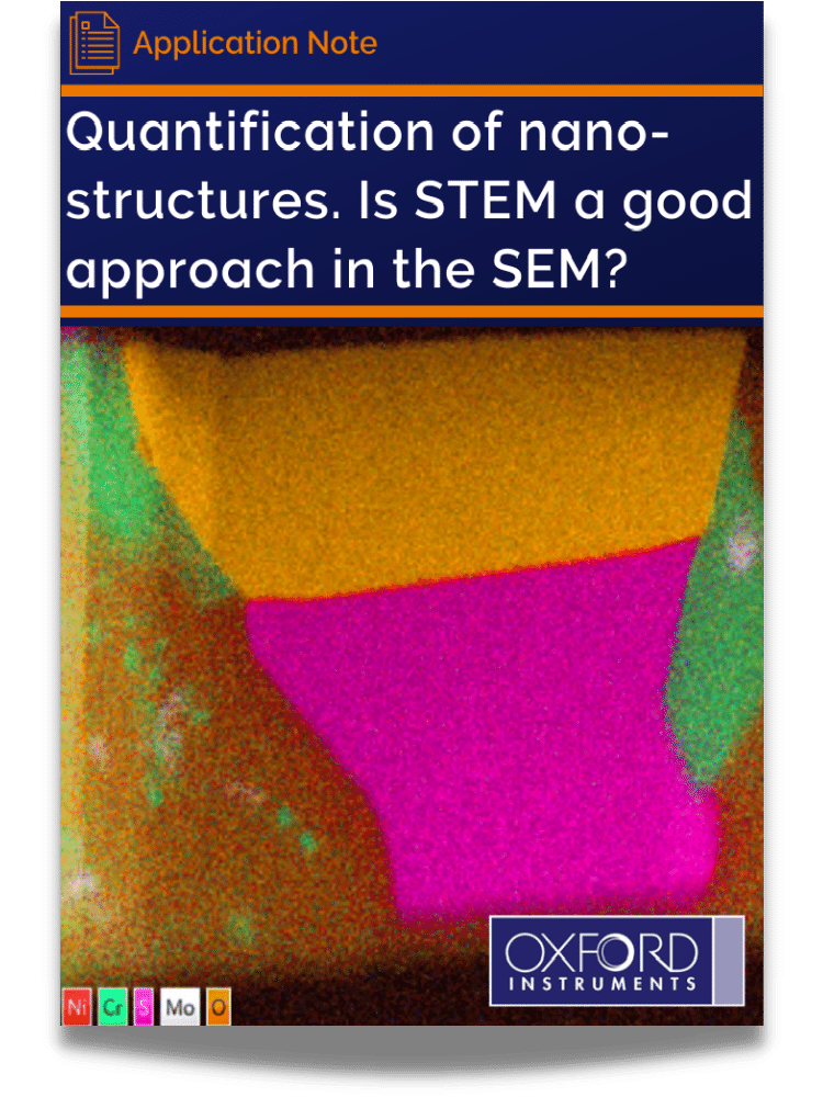Quantification of nano-structures. Is STEM a good approach in the SEM?
