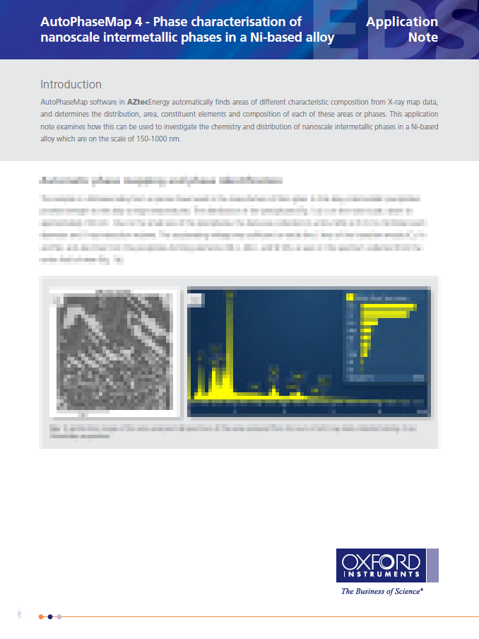 Phase characterisation of nanoscale intermetallic phases in a Ni-based alloy