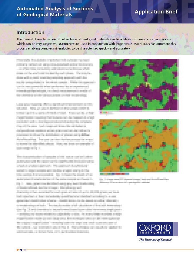 Automated Analysis of Sections of Geological Materials