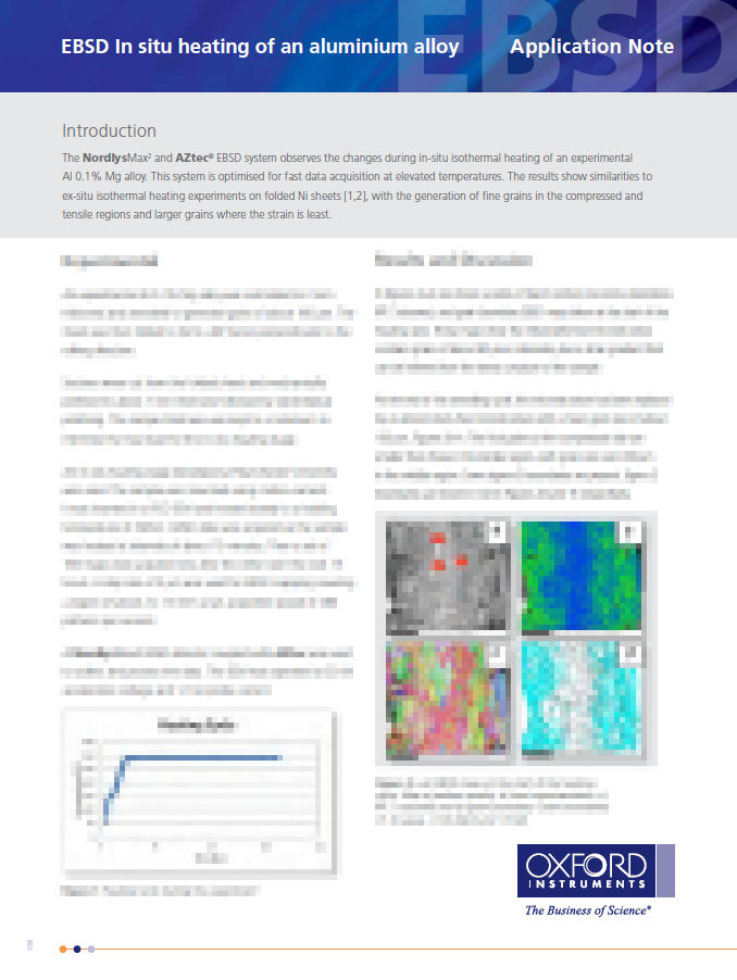 EBSD in situ Heating of an aluminium alloy