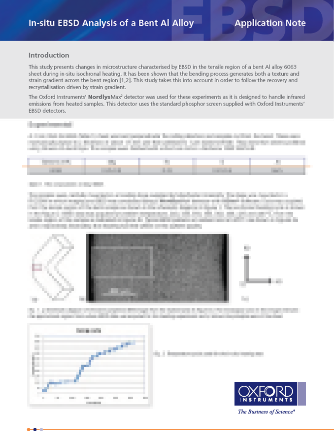 In situ EBSD Analysis of a Bent Al Alloy
