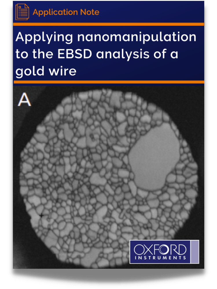 Applying nanomanipulation to the EBSD analysis of a gold wire
