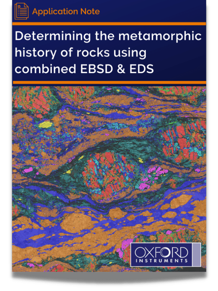 Determining the metamorphic history of rocks using combined EBSD and EDS 
