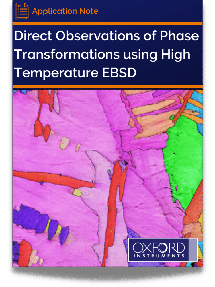 Direct Observations of Phase Transformations using High Temperature EBSD
