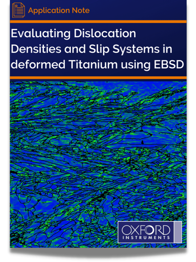 Evaluating Dislocation Densities and Slip Systems in deformed Titanium using EBSD