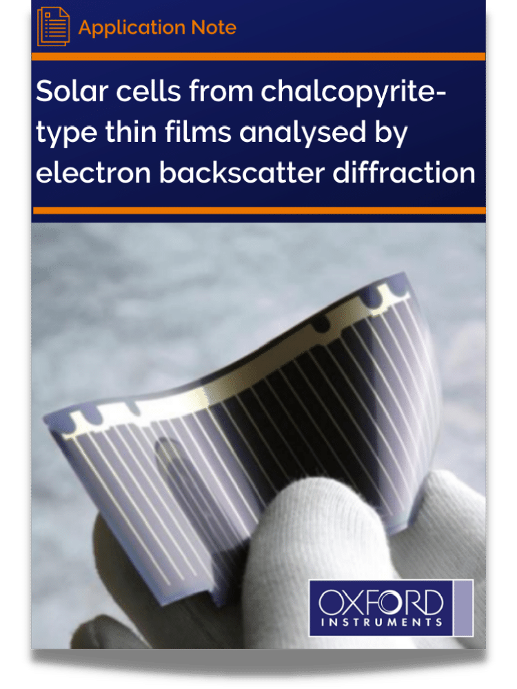 Solar cells from chalcopyrite-type thin films analysed by electron backscatter diffraction