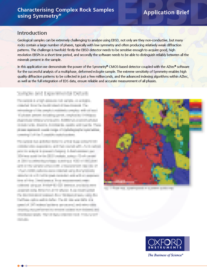 Characterising Complex Rock Samples using Symmetry